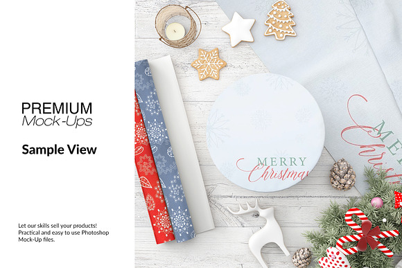 Christmas Gift Boxes Wrapping Paper in Product Mockups - product preview 9