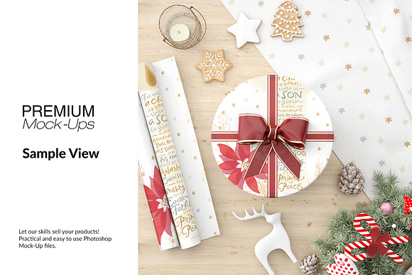 Christmas Gift Boxes Wrapping Paper in Product Mockups - product preview 10