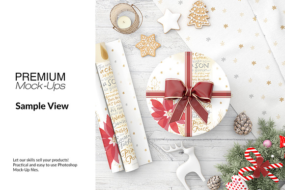 Christmas Gift Boxes Wrapping Paper in Product Mockups - product preview 12