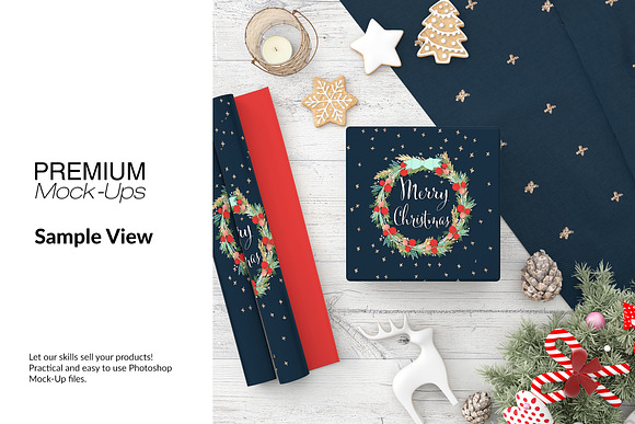 Christmas Gift Boxes Wrapping Paper in Product Mockups - product preview 13