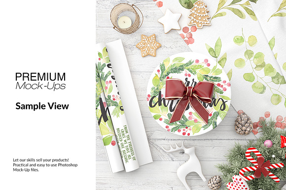 Christmas Gift Boxes Wrapping Paper in Product Mockups - product preview 15