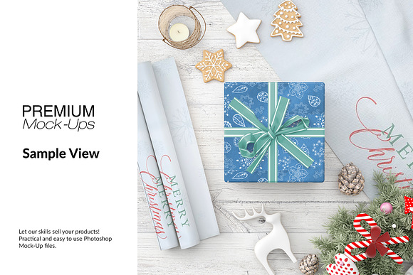 Christmas Gift Boxes Wrapping Paper in Product Mockups - product preview 17
