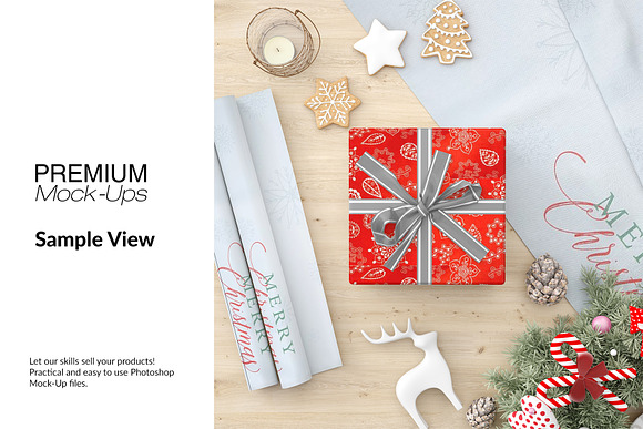 Christmas Gift Boxes Wrapping Paper in Product Mockups - product preview 18