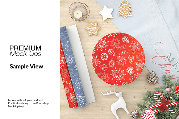 Christmas Gift Boxes Wrapping Paper in Product Mockups - product preview 20