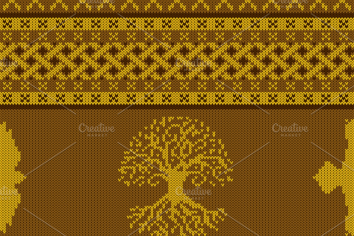 Golden knitted celtic ornament in Patterns - product preview 8