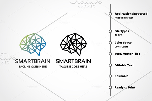 Smart Brain Logo in Logo Templates - product preview 5