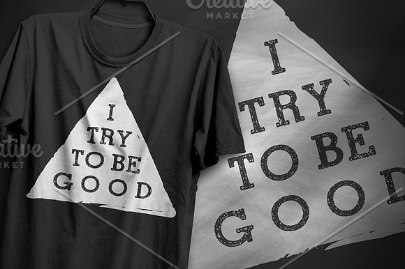 I try to be good - Typography Design in Illustrations - product preview 1