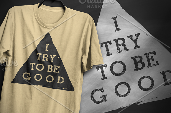 I try to be good - Typography Design in Illustrations - product preview 4