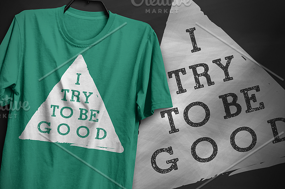 I try to be good - Typography Design in Illustrations - product preview 7