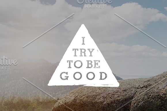 I try to be good - Typography Design in Illustrations - product preview 8