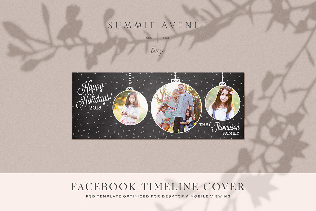 Holiday Facebook Timeline Cover in Facebook Templates - product preview 8
