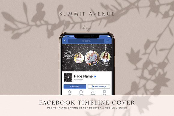 Holiday Facebook Timeline Cover in Facebook Templates - product preview 1