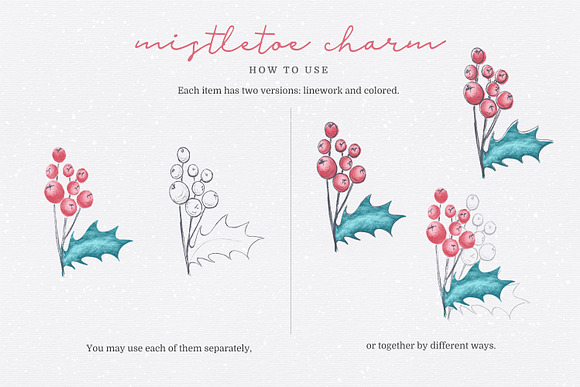 Mistletoe Charm Collection in Objects - product preview 1