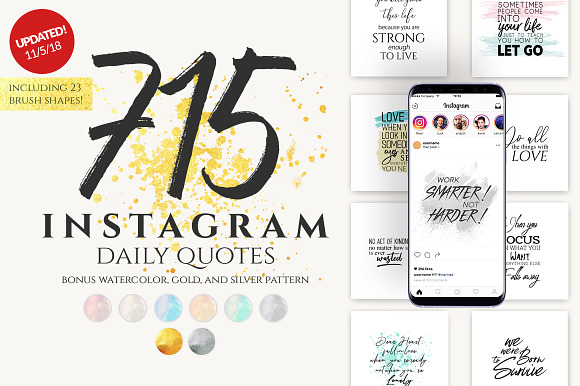 2193 Mega Bundle Instagram Quotes in Instagram Templates - product preview 6