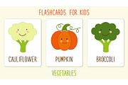 Set of cute vegetables kids