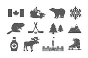 CANADA icons set