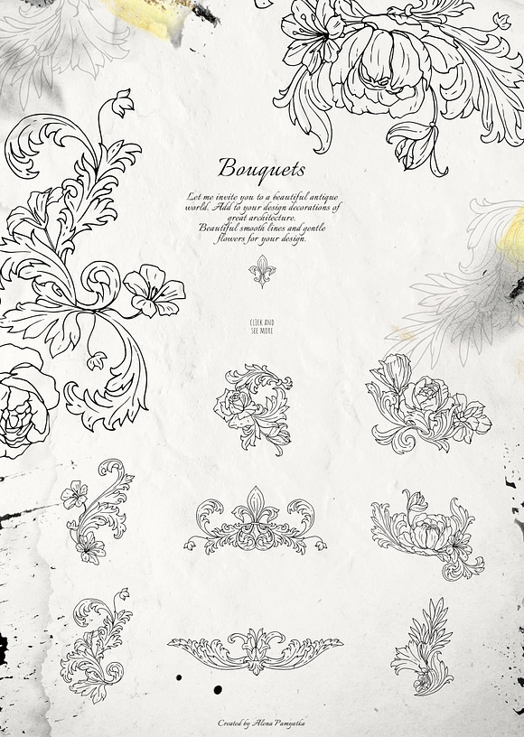 Vector ornaments and flowers in Illustrations - product preview 2