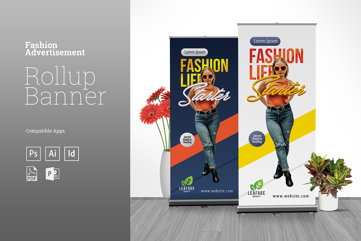 Fashion Rollup Banner in Flyer Templates - product preview 8