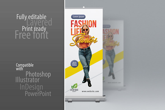 Fashion Rollup Banner in Flyer Templates - product preview 3