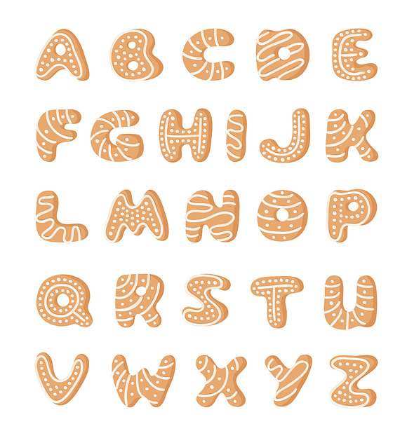 Gingerbread Cookies, Font & Patterns in Objects - product preview 1