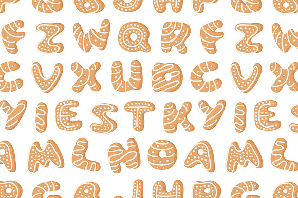 Gingerbread Cookies, Font & Patterns in Objects - product preview 5