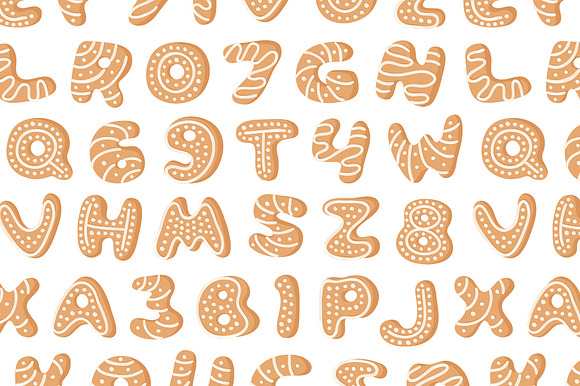 Gingerbread Cookies, Font & Patterns in Objects - product preview 7
