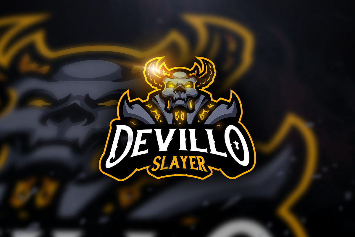 Devillo Slayer - Mascot & Esport Log in Logo Templates - product preview 8