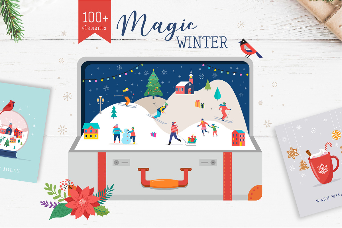Magic Winter - Christmas scenes  in Illustrations - product preview 8