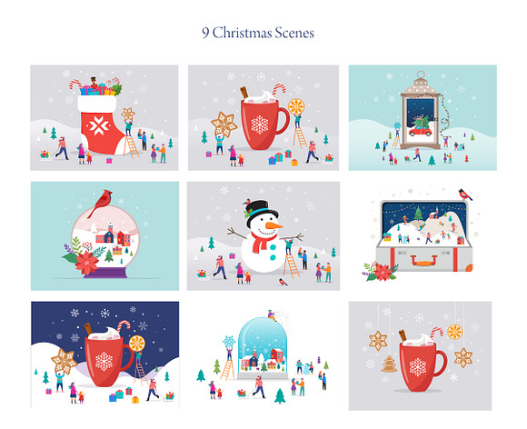 Magic Winter - Christmas scenes  in Illustrations - product preview 2