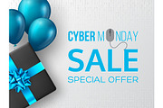 Cyber monday sale poster or banner.