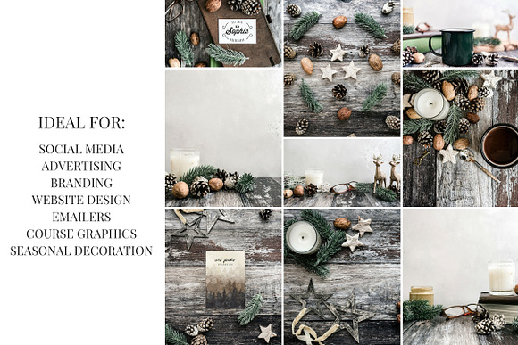 Rustic Holidays Set in Social Media Templates - product preview 3