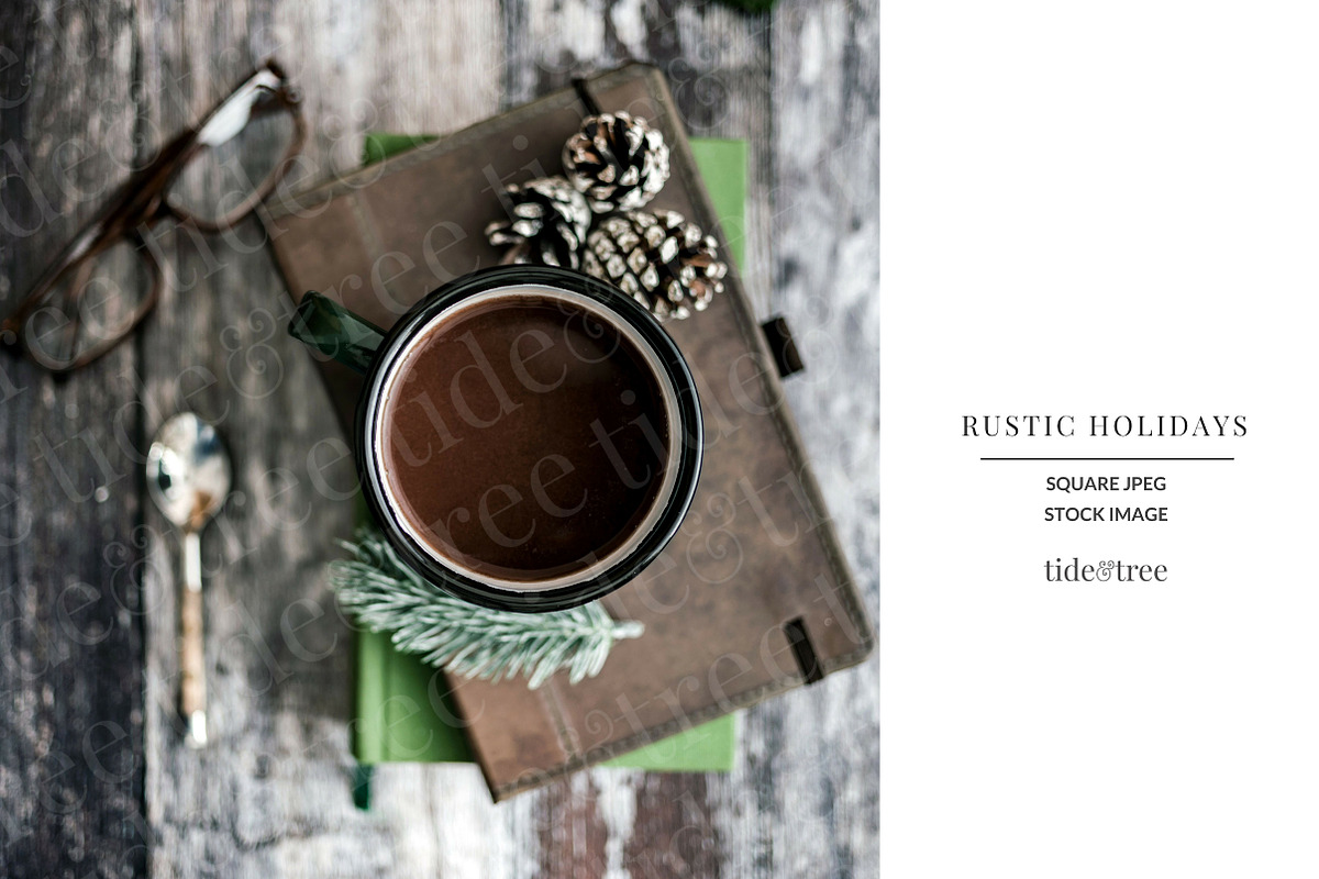 Rustic Holidays | Square No 5 in Instagram Templates - product preview 8