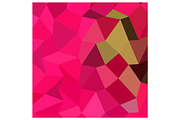 American Rose Abstract Low Polygon B