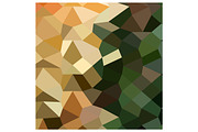 Bronze Yellow Abstract Low Polygon B