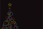 Christmas tree background circle