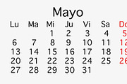 May 2019 planing Calendar