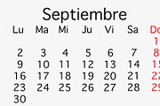 September 2019 planing Calendar