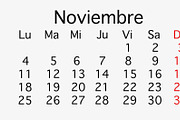 November 2019 planing Calendar