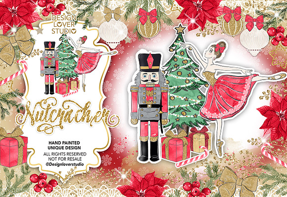 Nutcracker red design in Illustrations - product preview 4