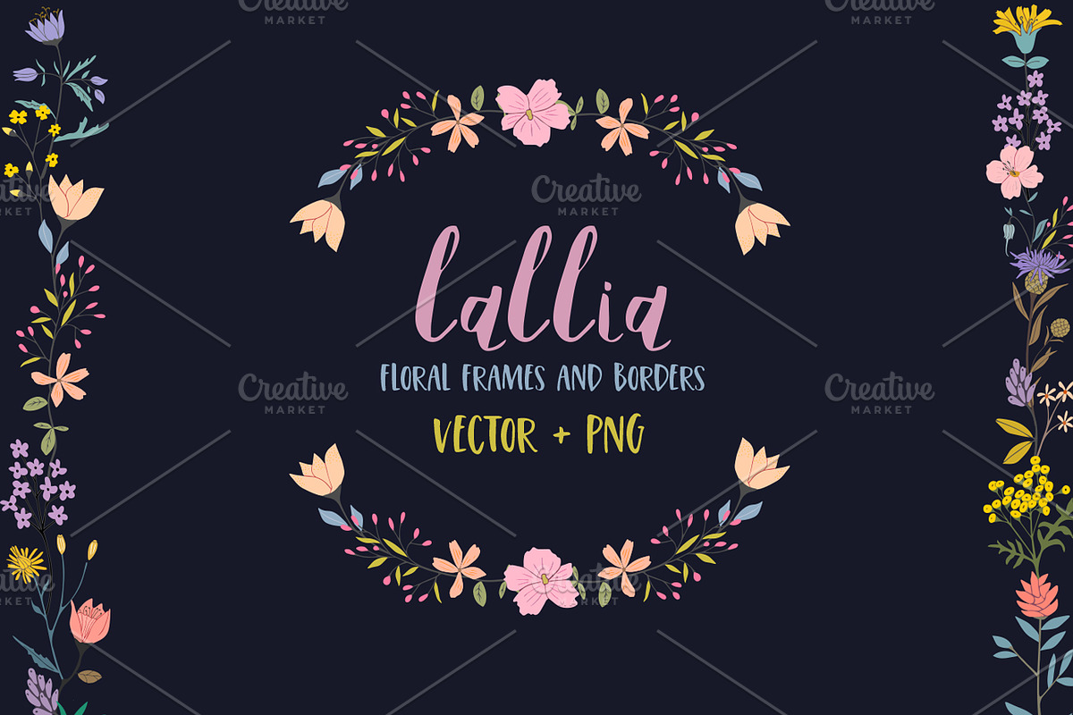 Lallia Floral clip art set in Illustrations - product preview 8