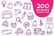 200 Ultra Chic Doodle Icon Pack