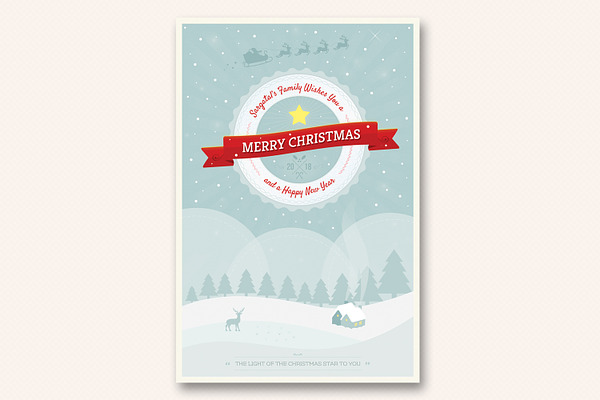 Cute Christmas and New Year Card V02
