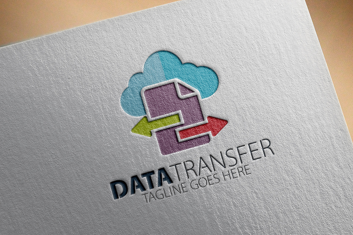 Cloud Data Transfer Logo in Logo Templates - product preview 8