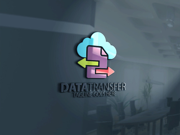 Cloud Data Transfer Logo in Logo Templates - product preview 3