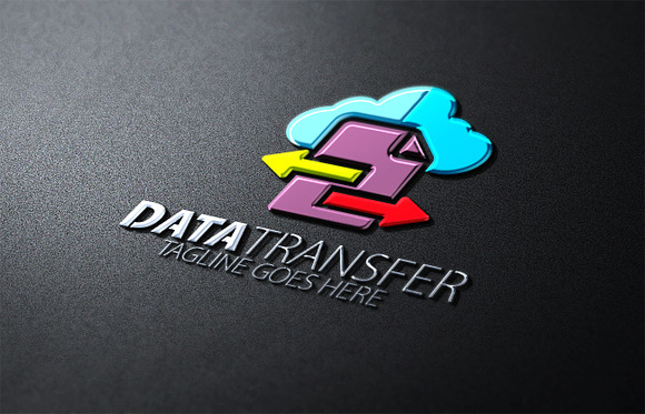 Cloud Data Transfer Logo in Logo Templates - product preview 5