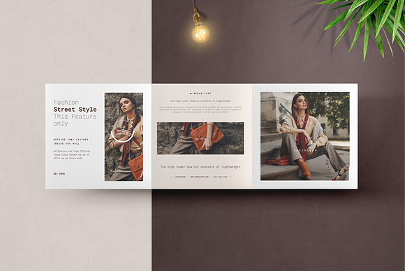 Square Fashion Brochure in Brochure Templates - product preview 1