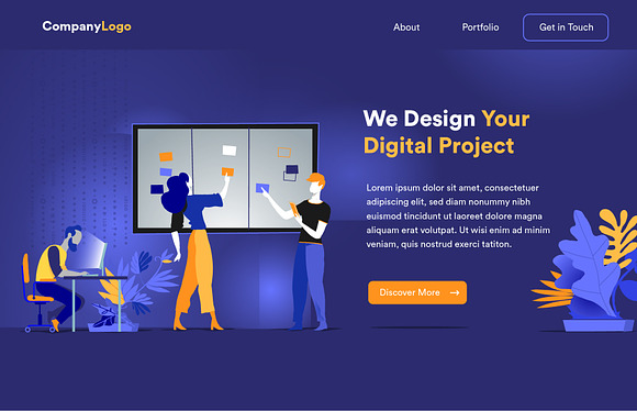 Digital Startup | Homepage Templates in Illustrations - product preview 1
