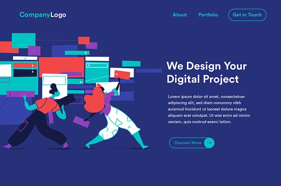 Digital Startup | Homepage Templates in Illustrations - product preview 5