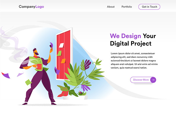 Digital Startup | Homepage Templates in Illustrations - product preview 6