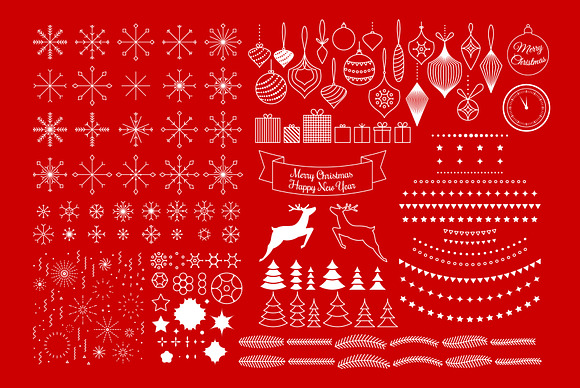 Merry Christmas & Happy New Year set in Illustrations - product preview 3